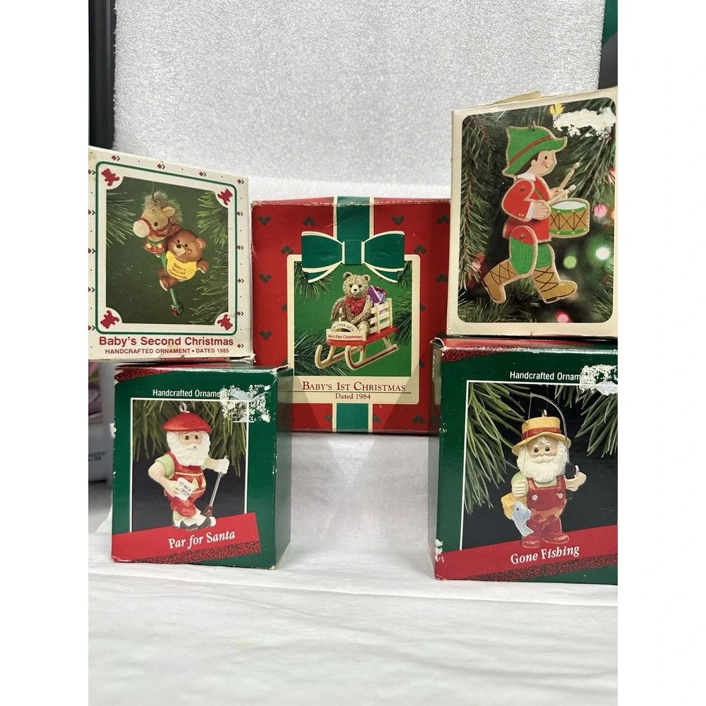 Hallmark Ornament 1984 1985 1988‎ X2 In Box Rare Vintage Ornaments Drummer Boy